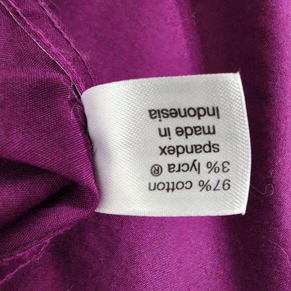 Foxcroft Lane Bryant Shirt Women Size 22 Wrinkle Free Stretch Button Long Sleeve - Picture 8 of 9